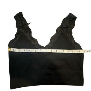 Bozzolo Black Lace Ribbed Bralette